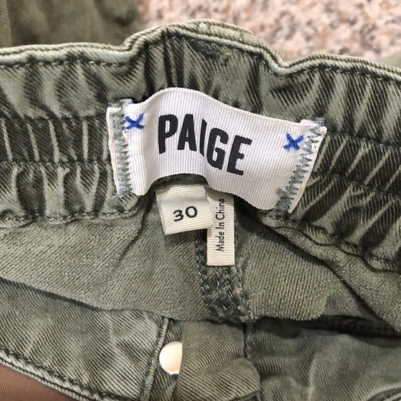 Paige Pants Size 30 Olive Army Green - Picture 8 of 10